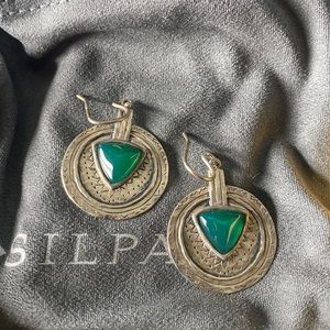 Silpada Emerald Isle Earrings W3286.  NIB